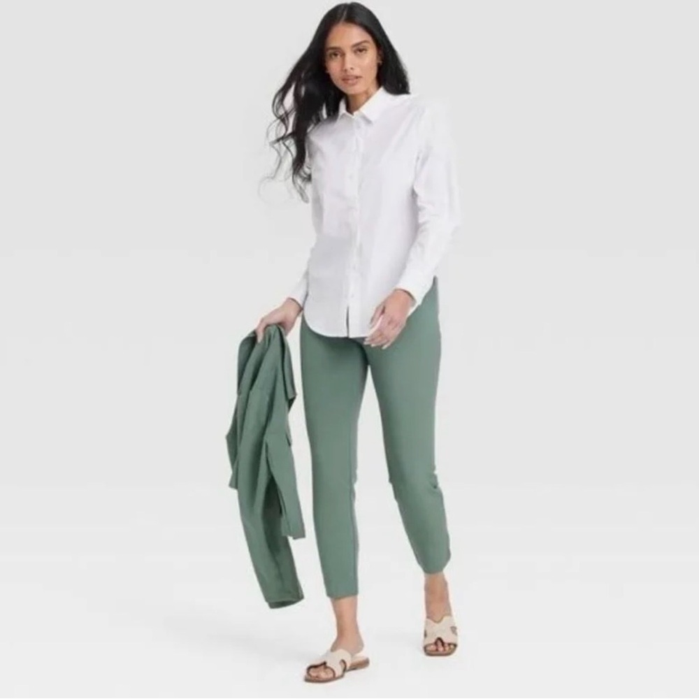 5 for $25!! NWT a new day Skinny High Rise Fitted Stretch Pants Olive